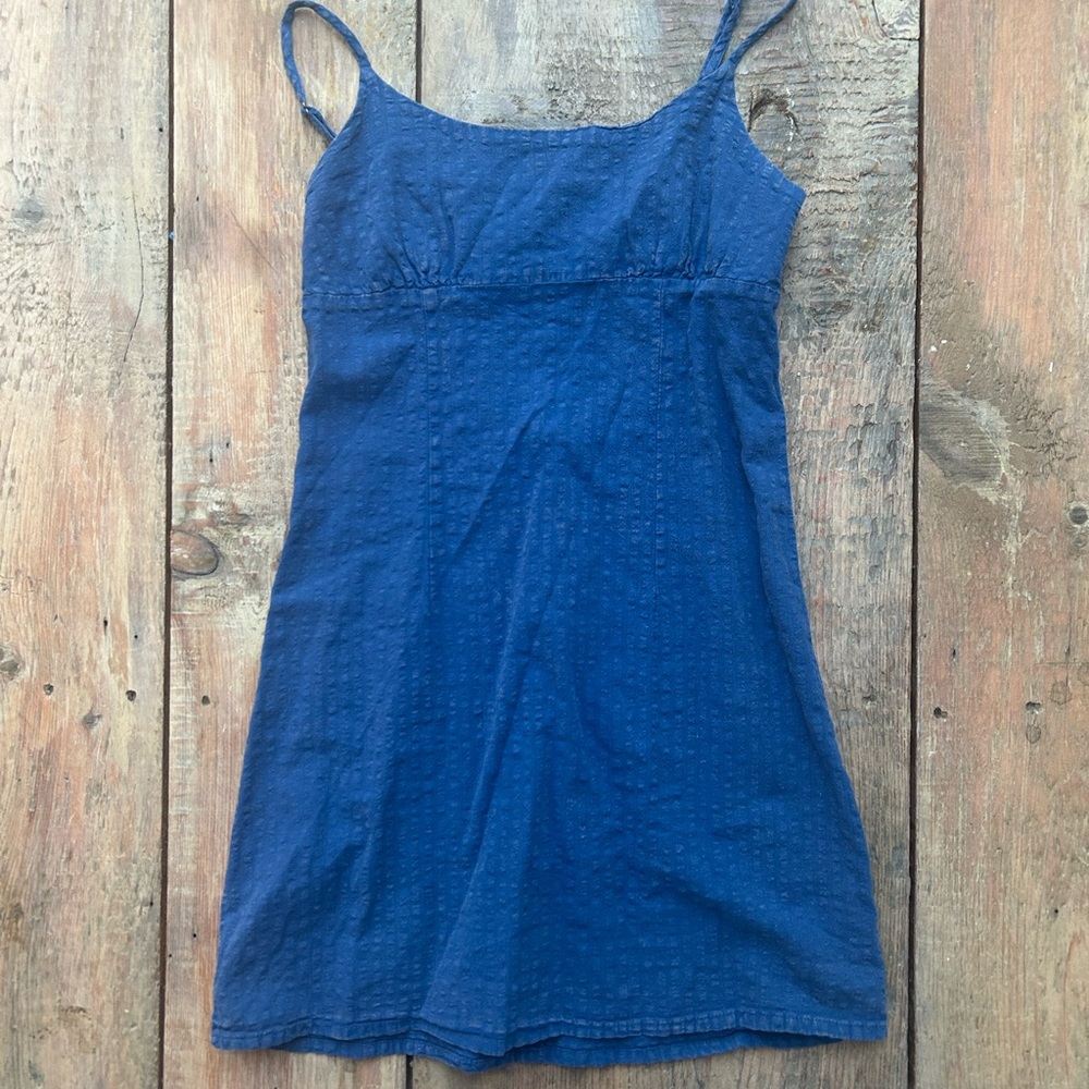Blue Denim-Like Mini Dress